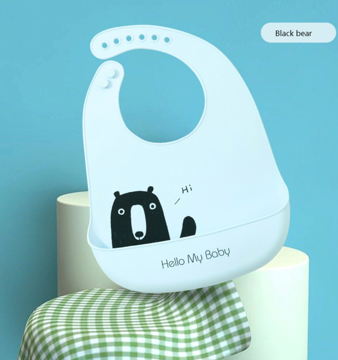 Waterproof Silicone Baby Bibs with Pocket