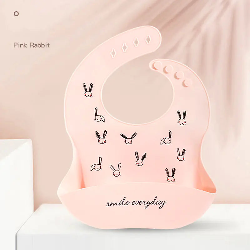 Waterproof Silicone Baby Bibs with Pocket