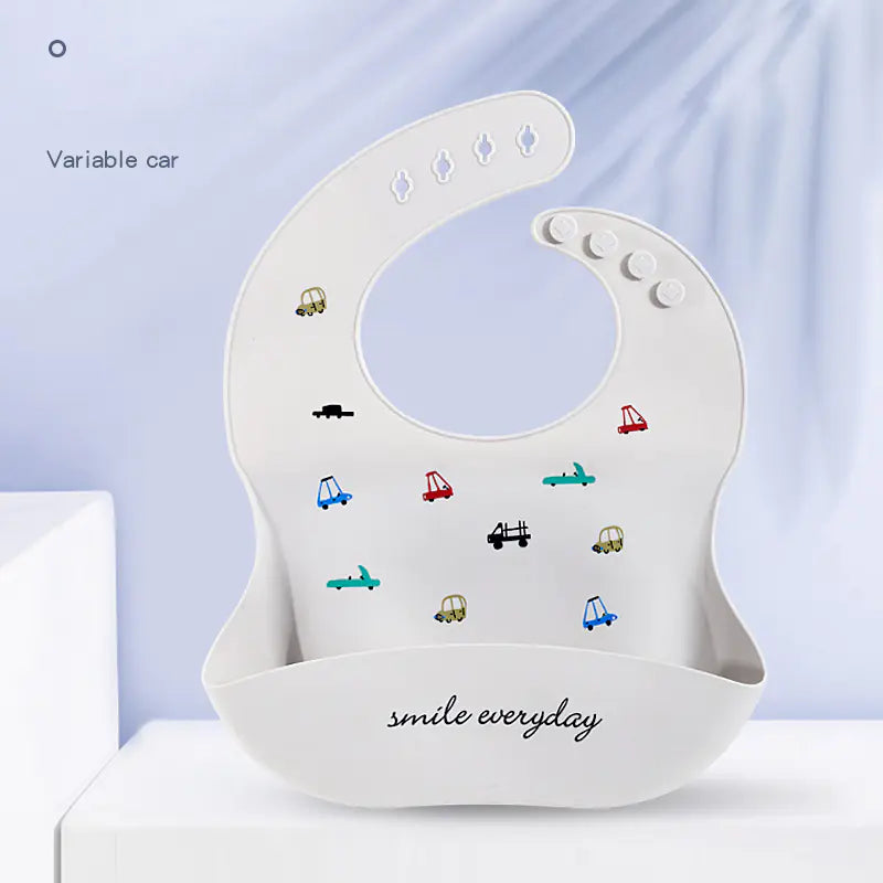 Waterproof Silicone Baby Bibs with Pocket