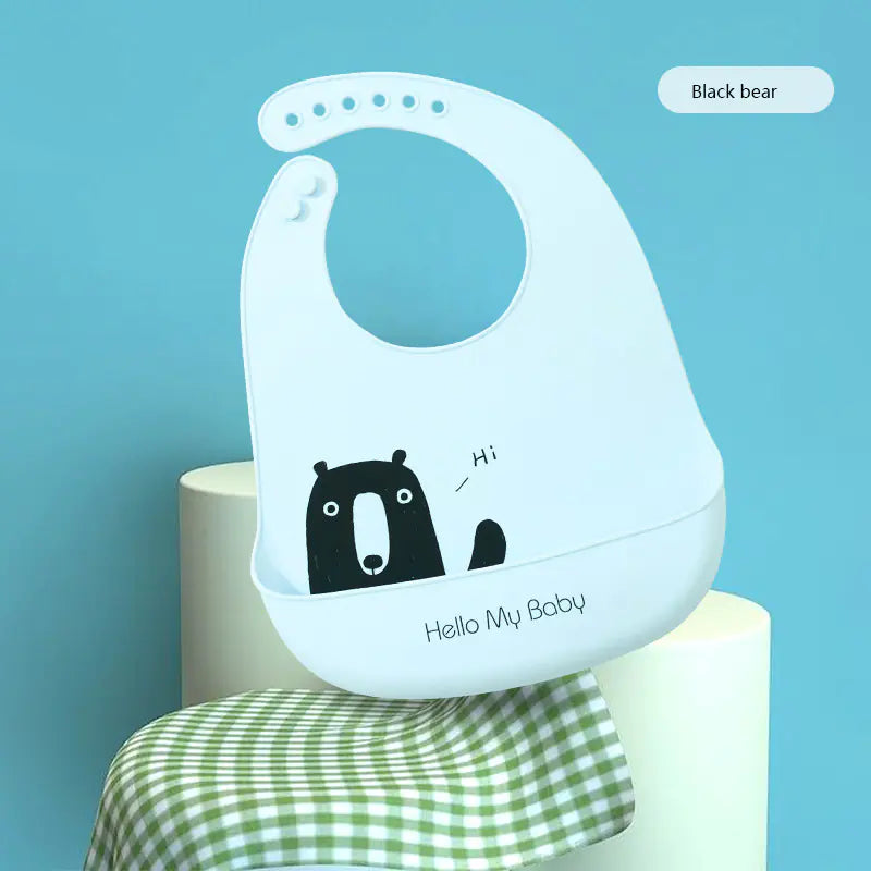 Waterproof Silicone Baby Bibs with Pocket