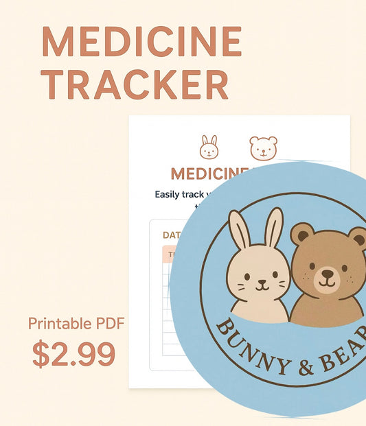 Baby Medicine Tracker - Printable PDF