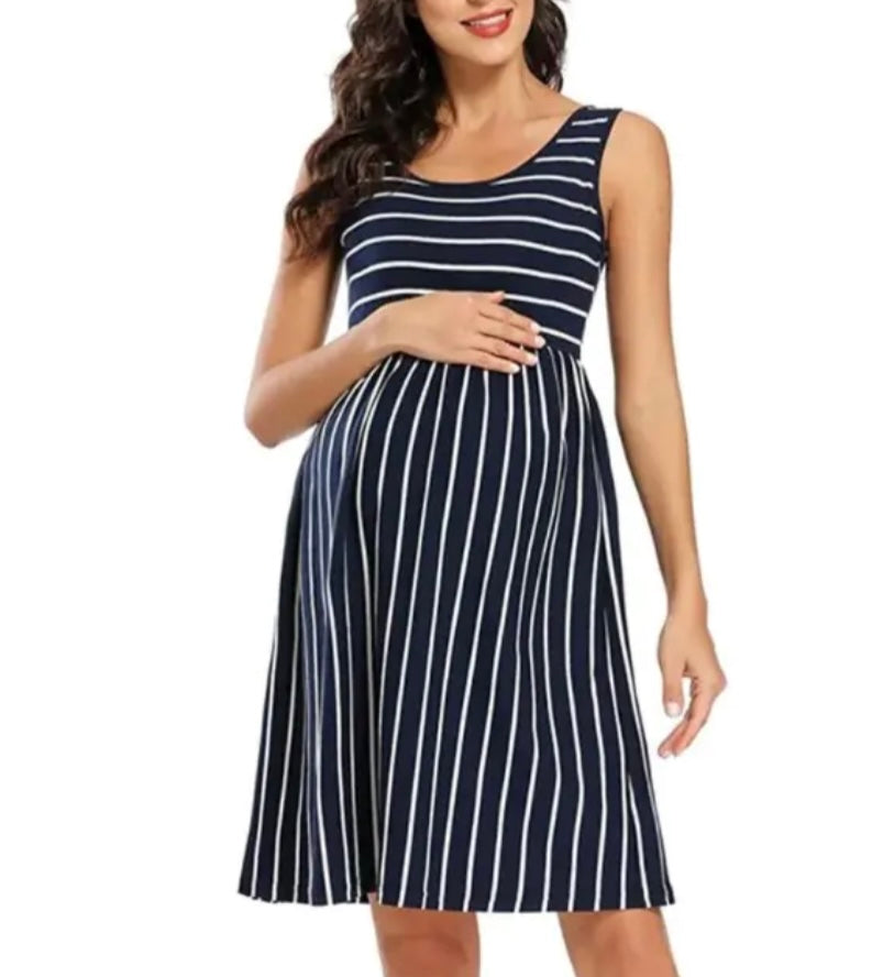 Striped Maternity Dress
