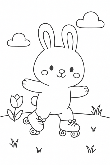 FREE Bunny and Bear Colouring PDF — printable preview