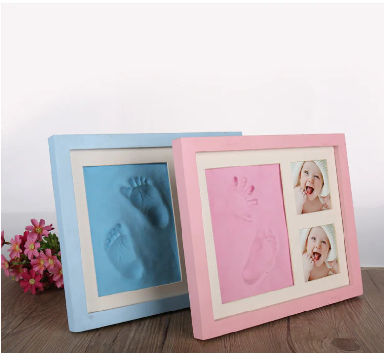 Hand & Footprint Cherished Moments Kit with Solid Wooden Frame