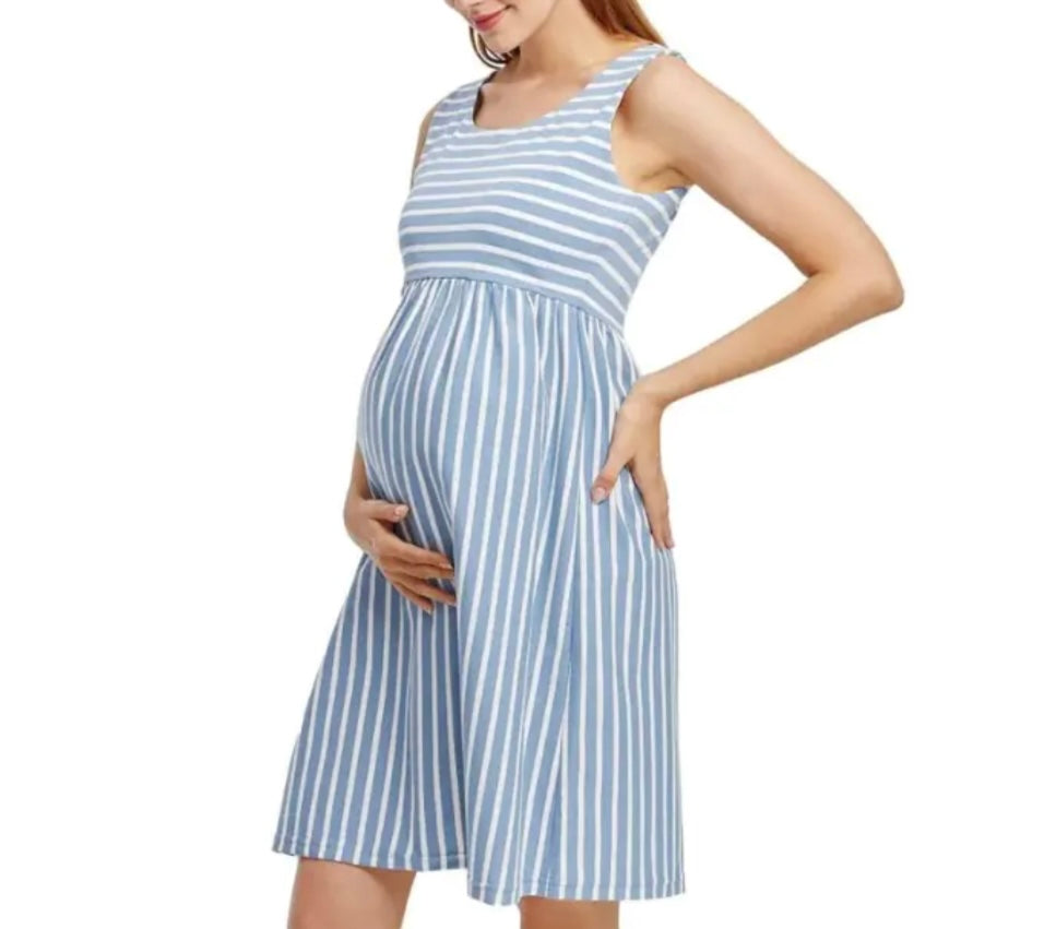 Striped Maternity Dress