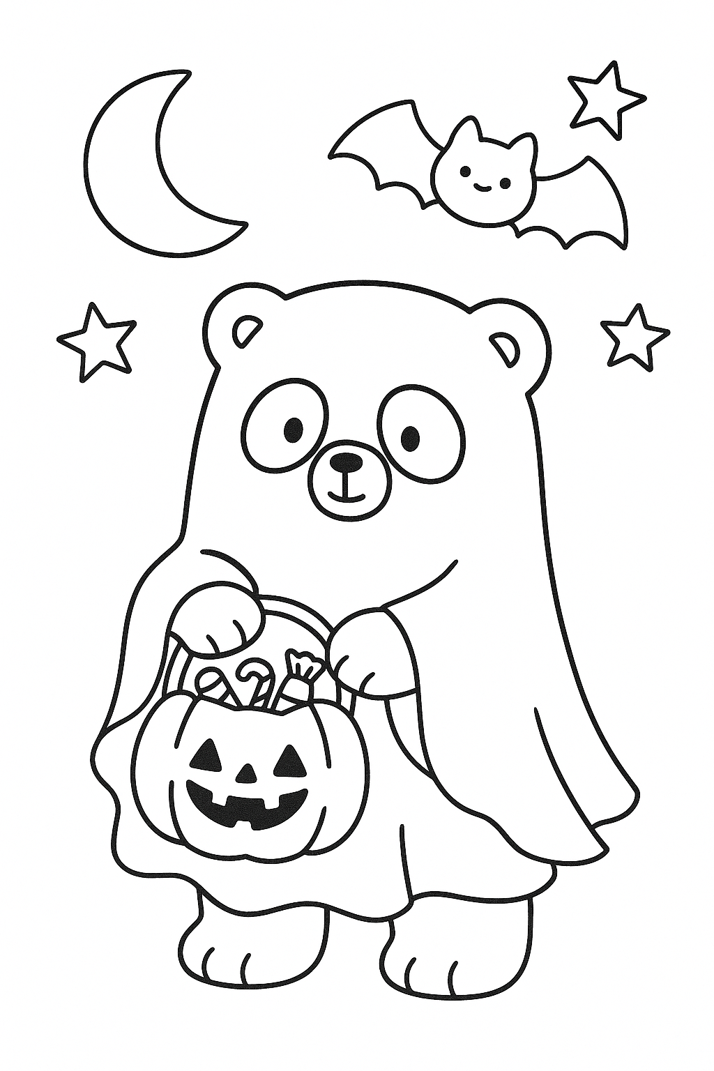 Bunny & Bear Halloween Fun Colouring Book