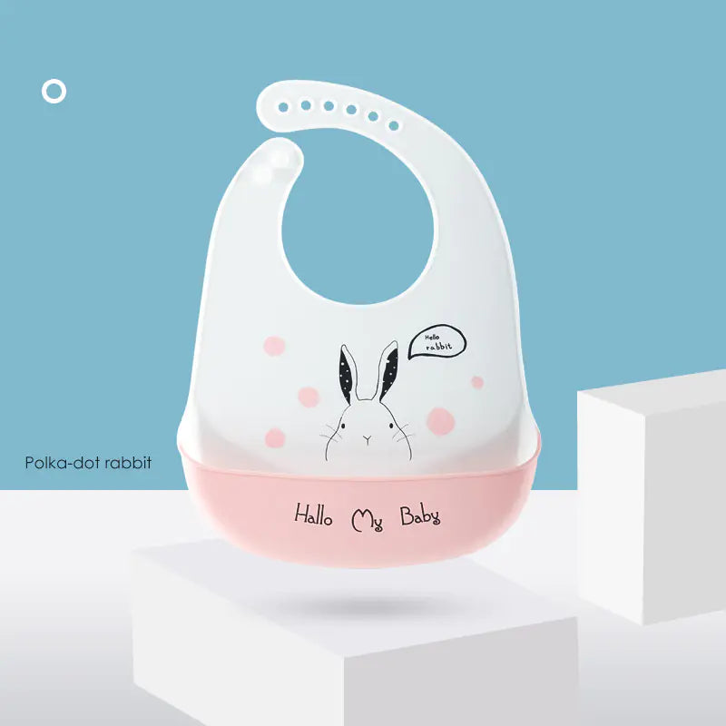 Waterproof Silicone Baby Bibs with Pocket