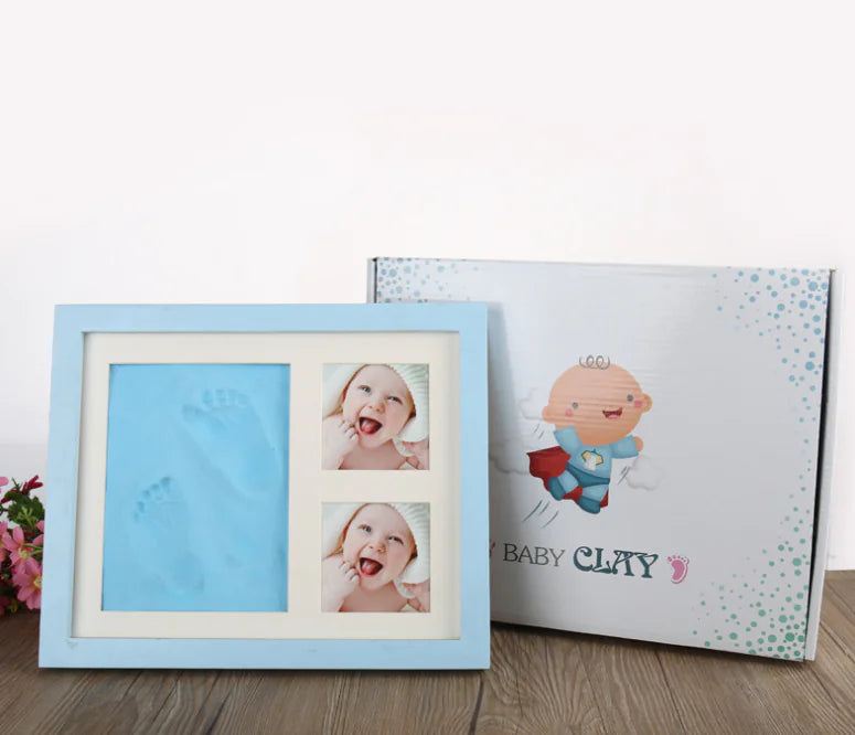 Hand & Footprint Cherished Moments Kit with Solid Wooden Frame