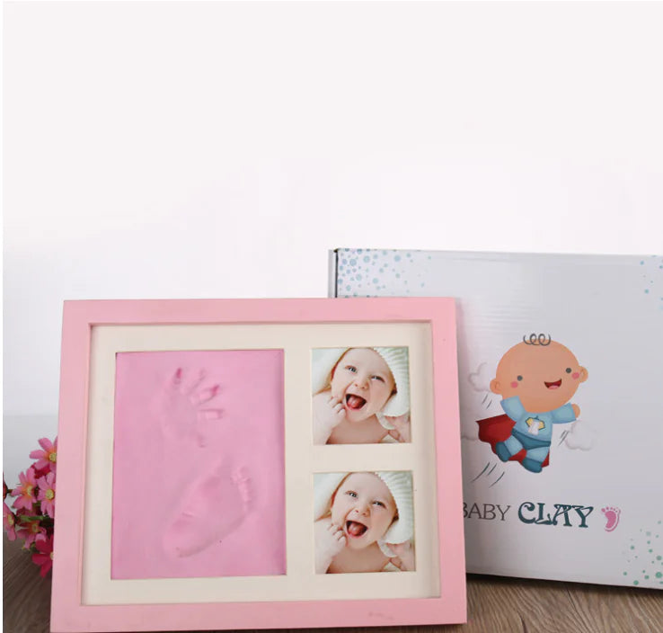 Hand & Footprint Cherished Moments Kit with Solid Wooden Frame